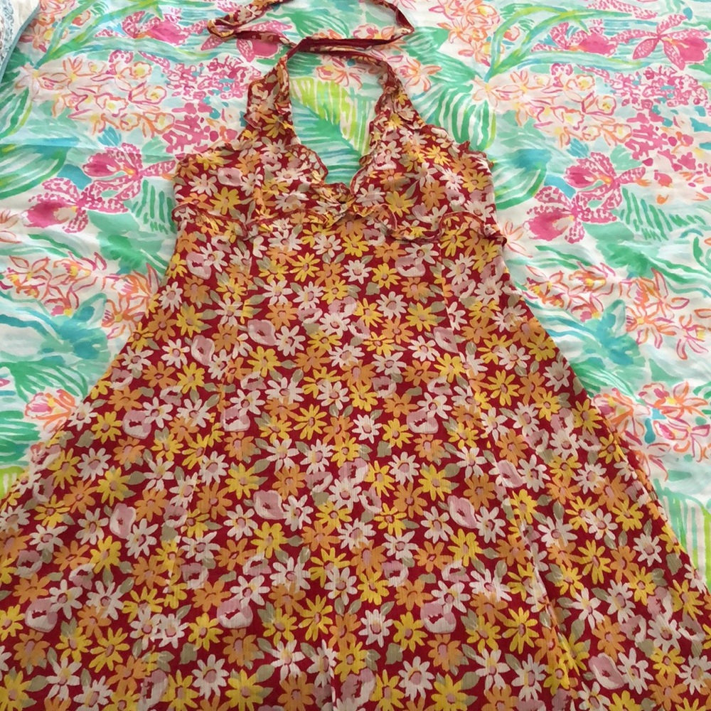 Halter floral dress